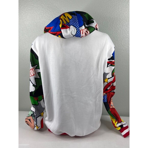 Screenshot Pop Art Hoodie Men 3XL White Fleece Pullover - Picture 6 of 8